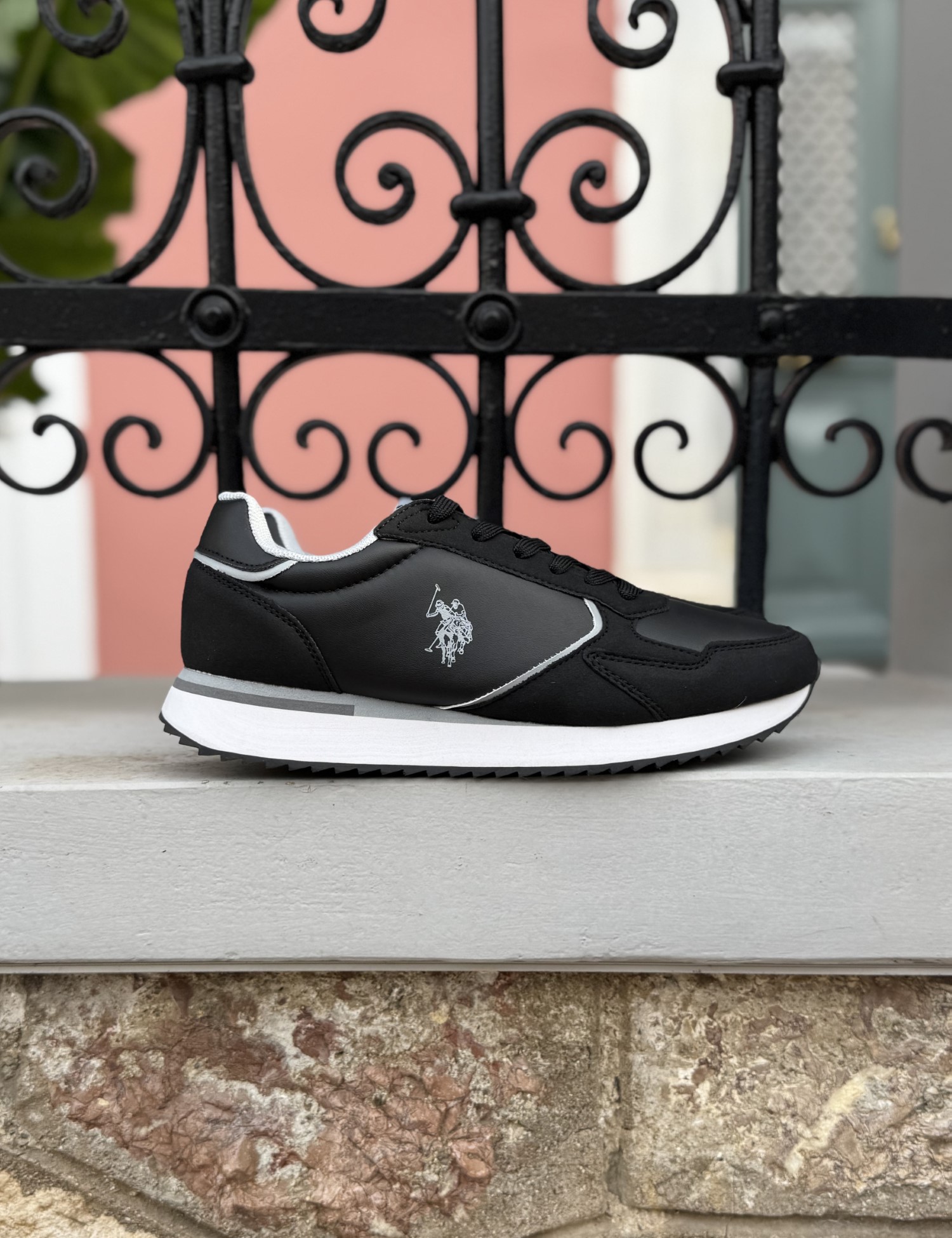 U.S. Polo Assn. ανδρικά μαύρα casual sneakers CHRIS001BLK